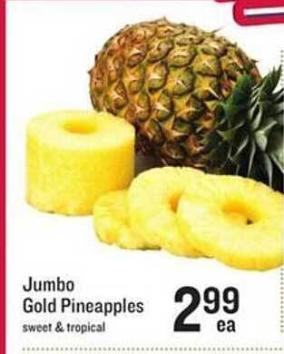 Lowes Foods Jumbo gold pineapples offer