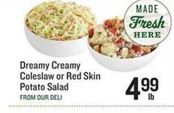 Lowes Foods Dreamy creamy coleslaw or red skin potato salad offer