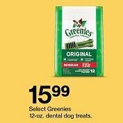 Target Greenies dental dog treats offer