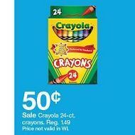 Target Crayola 24-ct. crayons offer
