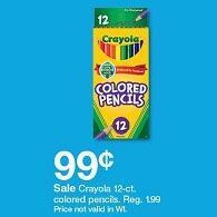 Target Crayola 12-ct. colored pencils offer