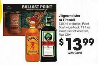 Ralphs Jägermeister or fireball offer