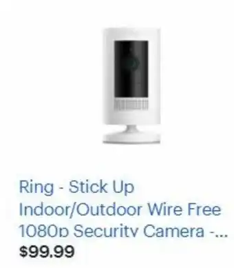Best Buy Ring - Stick Up Indoor/ Outdoor Wire Free 1080p Security Camera-... offer