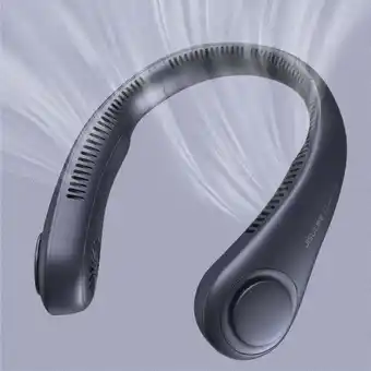 Walmart Jisulife portable neck fan, wearable personal fan, 4000 mah battery powered bladeless fan with 3 speeds offer