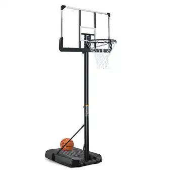 Walmart Maxkare portable basketball hoop & goal basketball system basketball equipment height adjustable 7 ft. 6 in. - 10 ft. with 44 offer