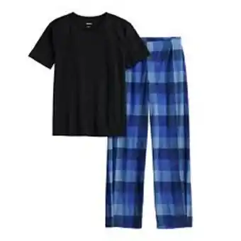 Kohl's Boys 8-20 sonoma goods for life® tee & microfleece pants pajama set in regular & husky offer