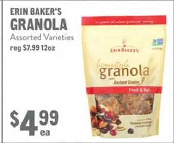 New Seasons Market Erin baker's granola offer