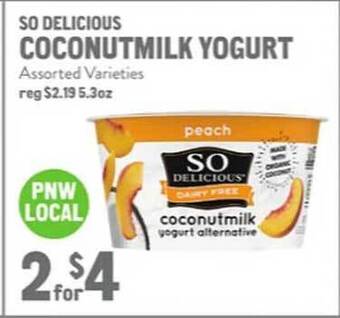 New Seasons Market So delicious coconutmilk yogurt offer