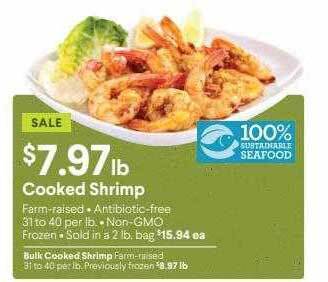 Nob Hill Cooked shrimp offer