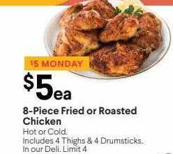 Nob Hill 8-piece fried or roasted chicken offer