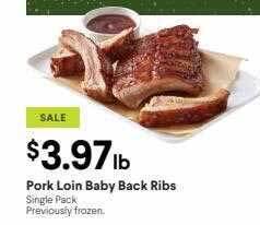 Pork loin baby back ribs
