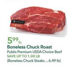 Publix Boneless chuck roast offer