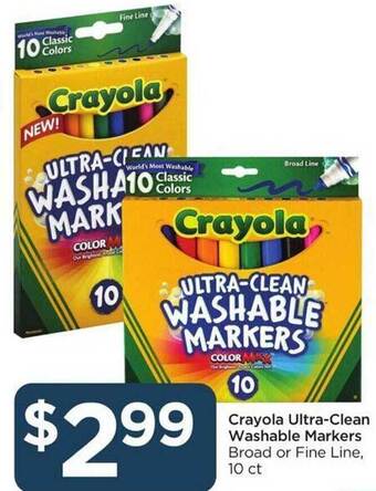 Food 4 Less Crayola ultraclean washable markers offer