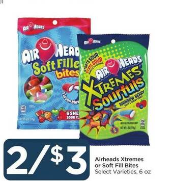 Food 4 Less Airheads xtremes or soft fill bites offer