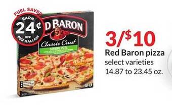 Hy-Vee Red baron pizza offer