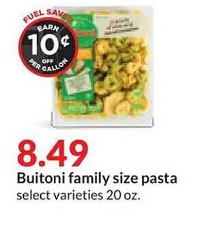 Hy-Vee Buitoni family size pasta offer