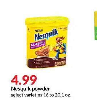 Hy-Vee Nesquik powder offer