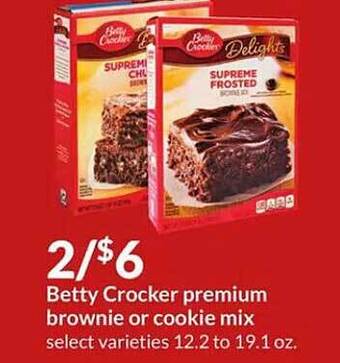 Hy-Vee Betty crocker premium brownie or cookie mix offer