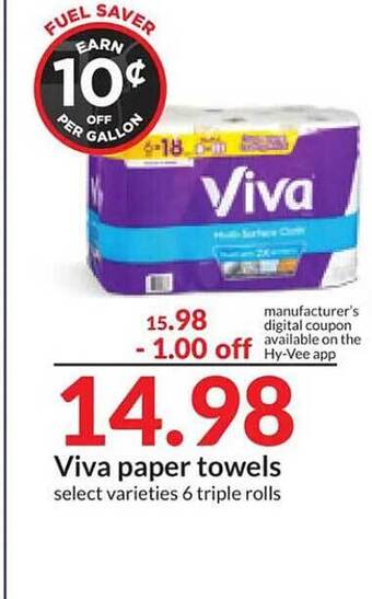 Hy-Vee Viva paper towels offer