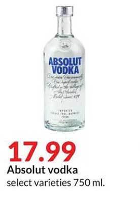 Hy-Vee Absolut vodka offer