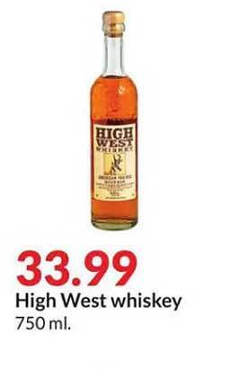 Hy-Vee High west whiskey offer
