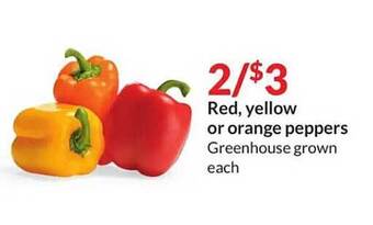 Hy-Vee Red, yellow or orange peppers offer