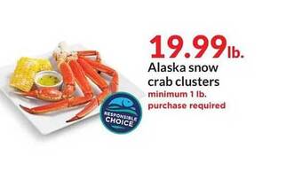Hy-Vee Alaska snow crab clusters offer