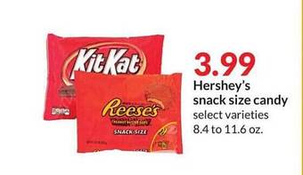 Hy-Vee Hershey's snack size candy offer