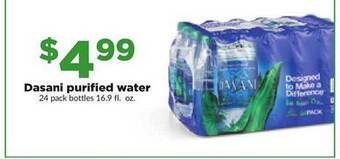 Hy-Vee Dasani purified water offer