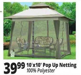 Ocean State Job Lot 10'x10' pop up netting offer