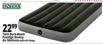Ocean State Job Lot Intex twin dura-beam prestige downy air mattress with air pump offer