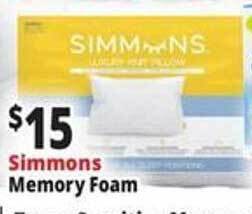 Ocean State Job Lot Simmons memory foam offer