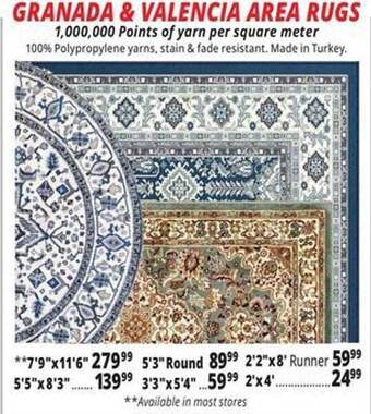 Ocean State Job Lot Granada & valencia area rugs offer