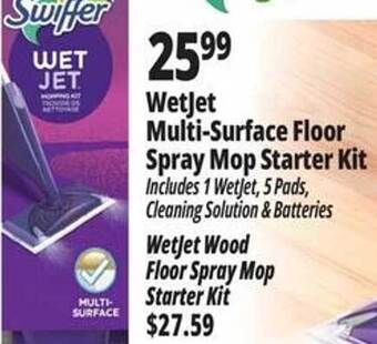 Ocean State Job Lot Wetjet multi-surface floor spray mop starter kit, wetjet wood floor spray mop starter kit offer