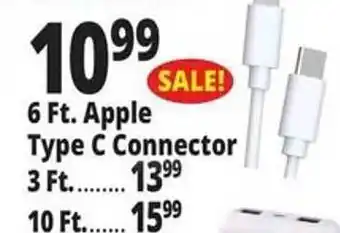 Ocean State Job Lot 6 ft. apple type c connector 3 ft., 10 ft. offer
