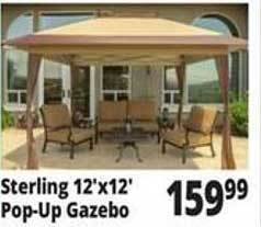 Ocean State Job Lot Sterling 12'x12' pop-up gazebo offer