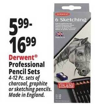Ocean State Job Lot Derwent professional pencil sets offer