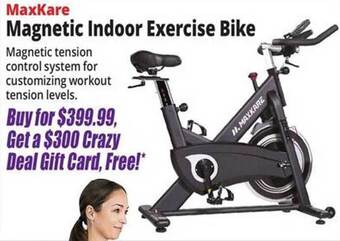Ocean State Job Lot Maxkare magnetic indoor exercise bike offer