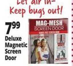 Ocean State Job Lot Deluxe magnetic screen door offer