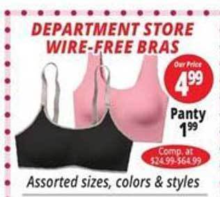 Ocean State Job Lot Department store wire-free bras offer