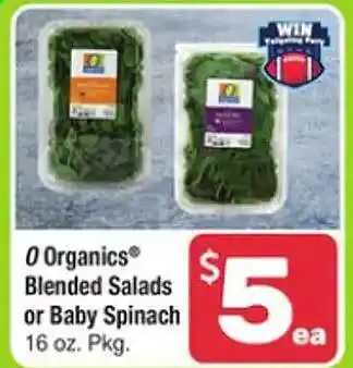Organics blended salads or baby spinach