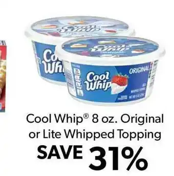 Commissary Cool Whip 8 Oz. Original Or Lite Whipped Topping offer
