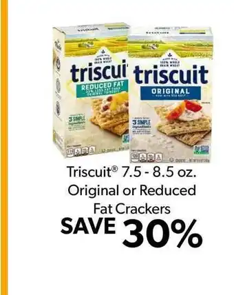 Commissary Triscuit 7.5 - 8.5 Oz. Original Or Reduced Fat Crackers offer