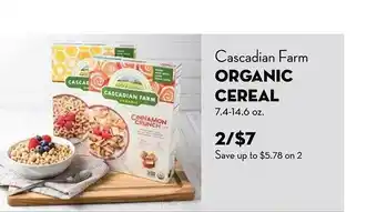 Bristol Farms Organic cereal offer