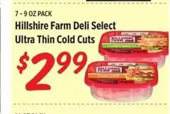 Rouses Hillshire farm deli select ultra thin cold cuts offer