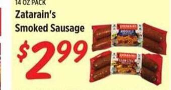 Rouses Zatarain's smoked sausage offer
