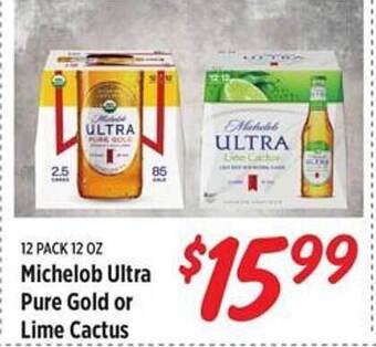 Rouses Michelob ultra pure gold or lime cactus offer