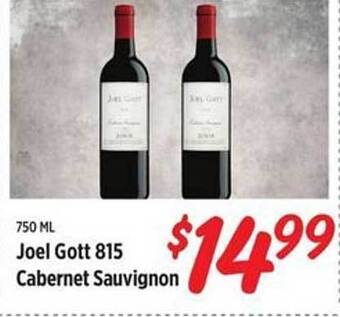 Rouses Joel gott 815 cabernet sauvignon offer