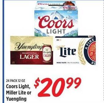 Rouses Coors light, miller lite or yuengling offer
