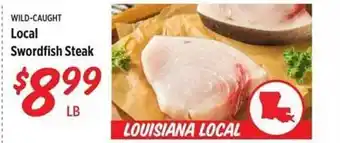 Rouses Local swordfish steak offer